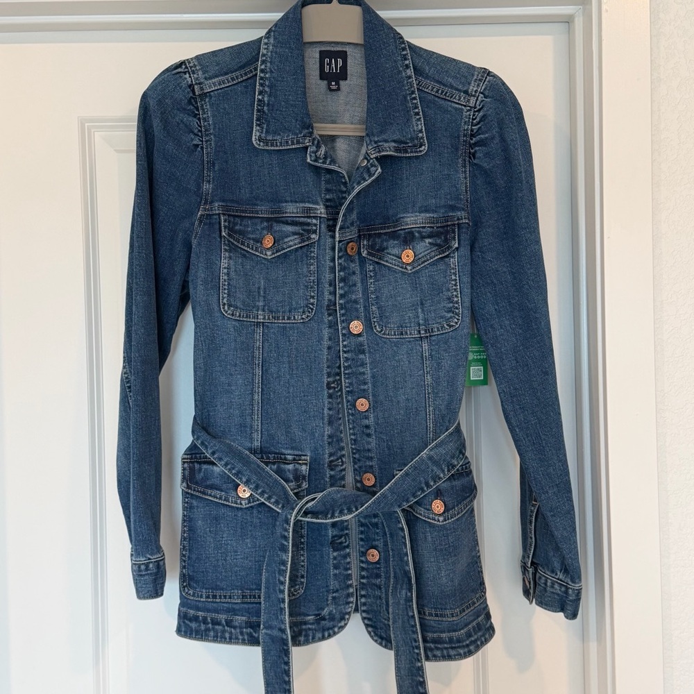 GAP Women's Denim Belted Jacket